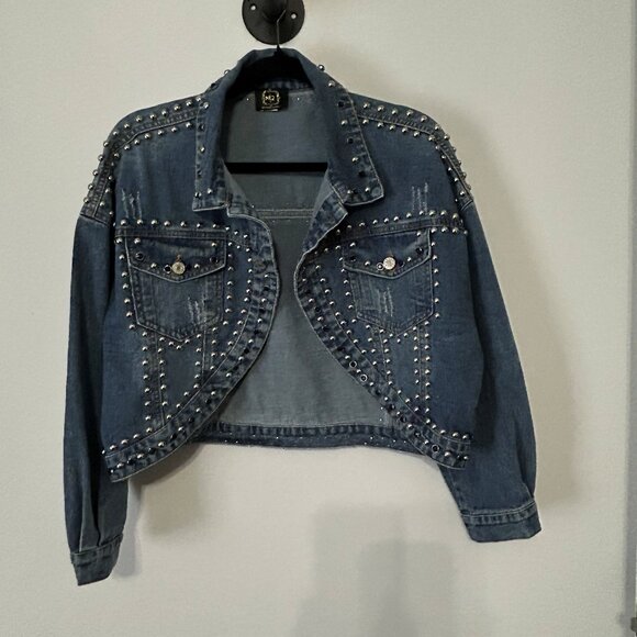 M/2 - Vintage Chic Jean Jacket (S/M) - Picture 3 of 6
